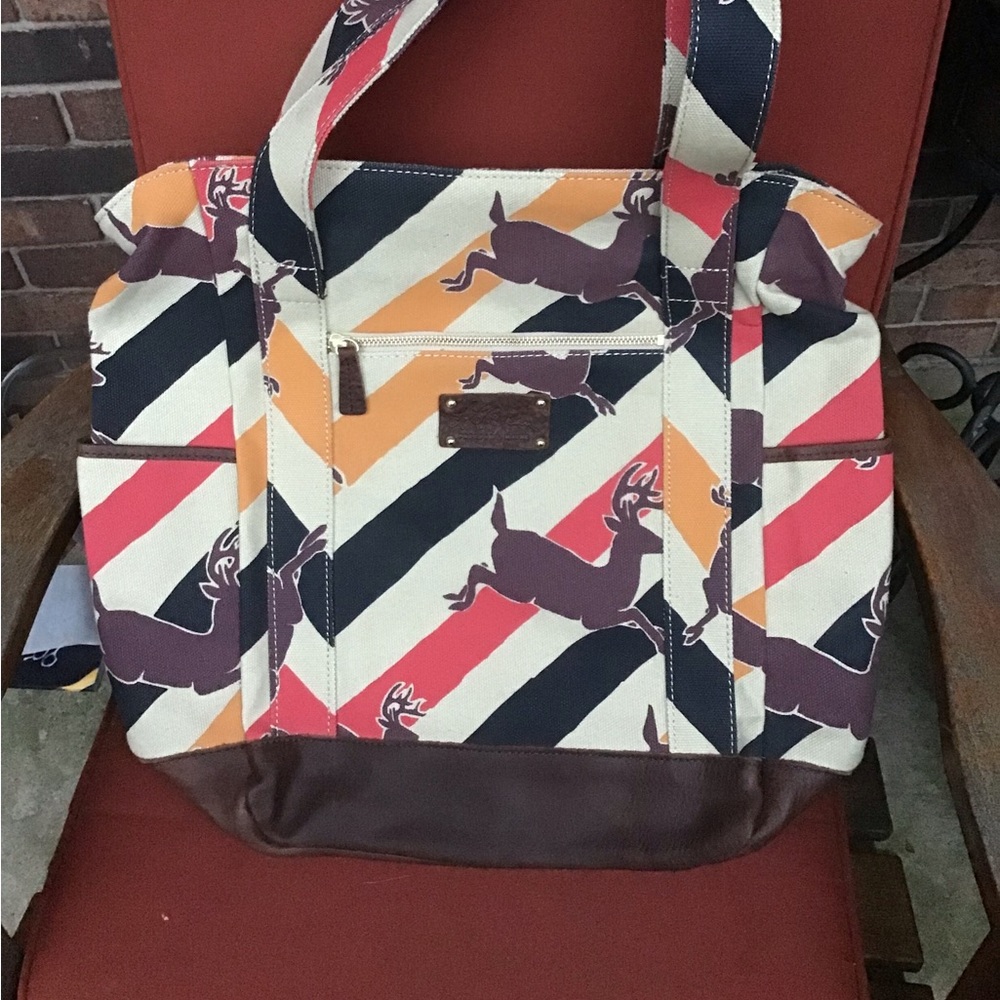 L.L.Bean Deer Design Tote Bag